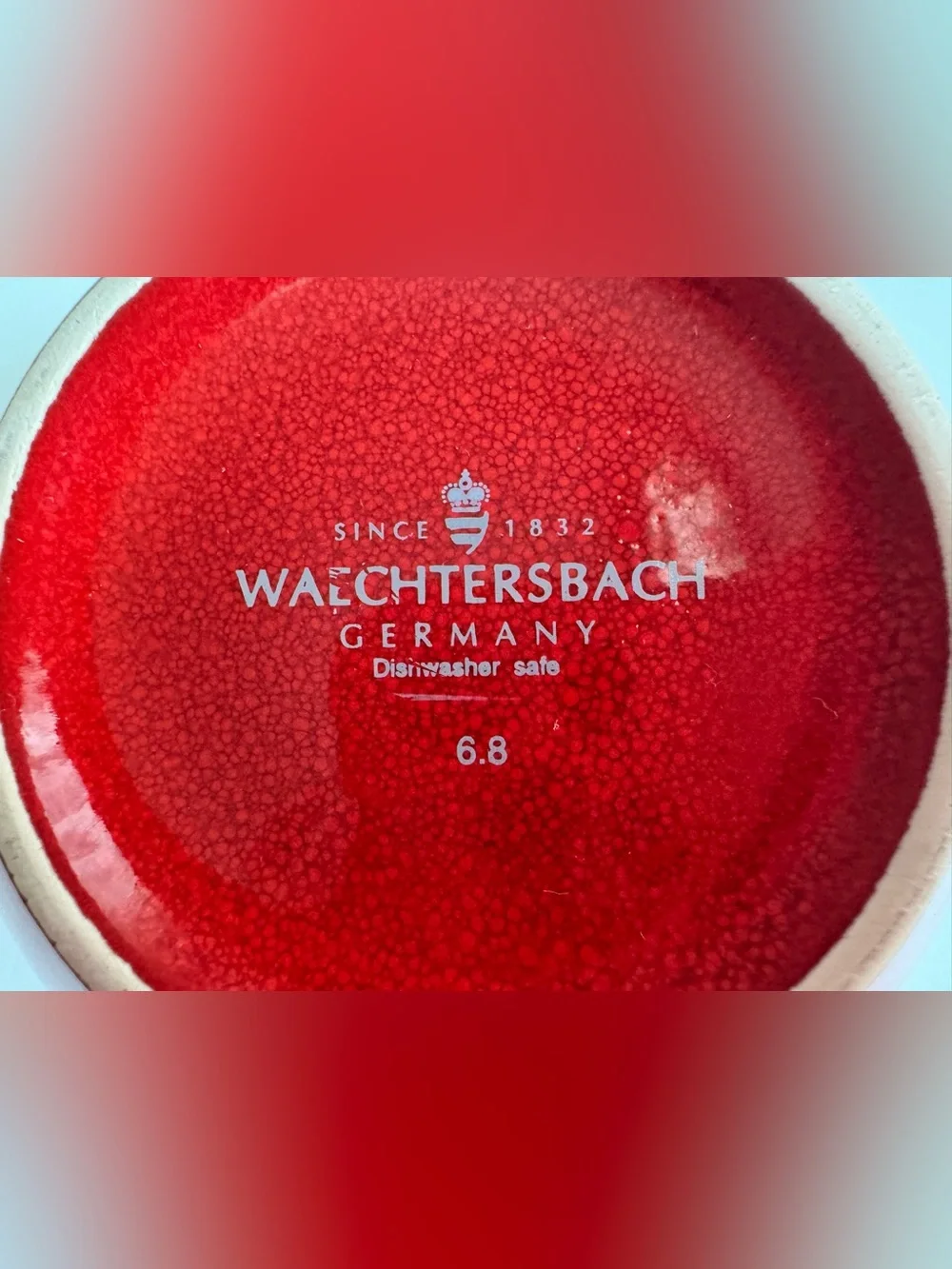 Waechtersbach Germany 5.75” Fun Factory Cherry Red Coupe Cereal/Soup Bowl